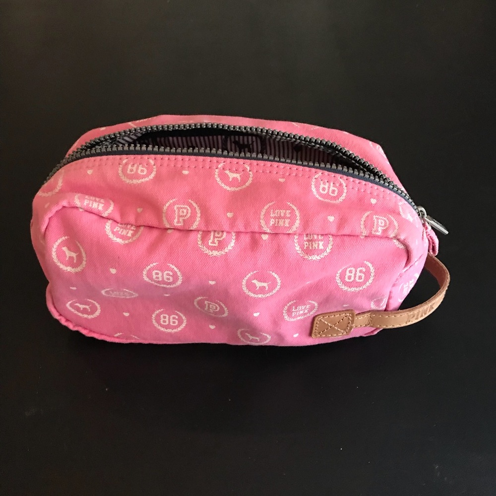 Pink travel accessories bag